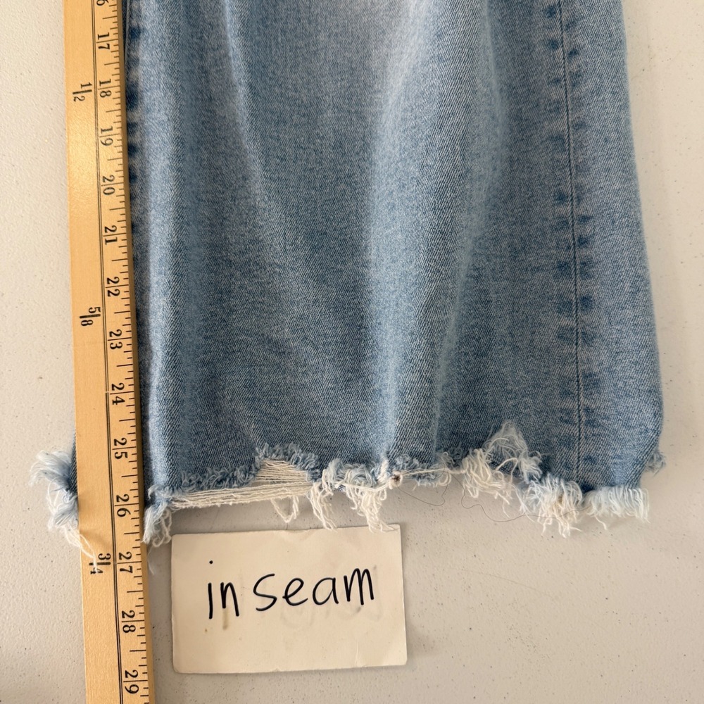 Mica Los Angeles‎ Jeans 90's Vintage Crop Flare LightWash Distressed HighRise 20 - Picture 13 of 14